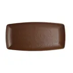 image of Steelite 7180TM508 Plastic Plate, Rectangular 11.5" x 5.5" x 1.0", Browns Melamine - 1 Dozen