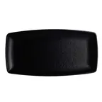 image of Steelite 7181TM509 Plastic Rectangle Plate, 13" x 6.5" x 1.375", Black Melamine - 1 Dozen