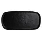 image of Steelite 7181TM521 Serving and Display Tray, 14.5" x 7" x 1" Melamine Oblong Black Tray - 6/Case