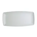 image of Steelite 7182TM508 - 11.5" x 5.5" x 1.0" White Rectangular Melamine Plate, Cali Contemporary Design - 1 Dozen