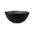 image of Steelite 7184TM042 - 4 Qt (11.25" Diameter) Black Round Melamine Bowl, Pompeii Slate Finish - 8/Case