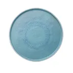 image of Steelite 7186TM503 Reusable Melamine Plate, Round 10.75" x 0.75", Blue Lagoon Design - 1 Dozen