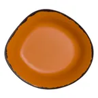 image of Steelite 7217DD023 - 10" Orange Melamine Pasta Bowl, 1.25 Qt (34 Oz) Rustic Finish - 1 Dozen