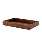 image of Steelite 7367MW500 Rectangular Wooden Crate, Dark Brown, 21.875" x 13.75" x 3.0" Pivot - 1/Case