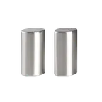 image of Steelite 7600CV002 Salt Pepper Shaker Set, 1.5" x 1.0" x 2.5" Stainless Steel Top & Jar, - 1 Dozen