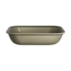 image of Steelite 7802ZM2848 - 3.5 Qt Rectangular Melamine Bowl, Gray, 12.75" x 10.375" x 3.0", - 6/Case