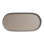 image of Steelite 7810JB015 - Oval Melamine Plate, 10.25" x 5.0" x 0.75", Tan, Dishwasher Safe - 24/Case