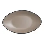 image of Steelite 7810JB021 Tan Melamine Oval Plate, 9.75" x 5.875" x 1.0", Dishwasher Safe - 24/Case