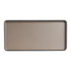 image of Steelite 7810JB022 Melamine Rectangle Plate, 9.75" x 4.875" x 0.875", Tan, Dishwasher Safe - 24/Case
