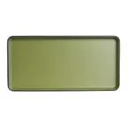 image of Steelite 7820JB022 - Rectangular Melamine Plate, 9.75" x 4.875" x 0.875", Greens - 24/Case