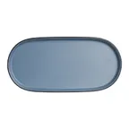 image of Steelite 7830JB015 - Oval Melamine Plate, 10.25" x 5.0" x 0.75", Blues, Dishwasher Safe - 24/Case