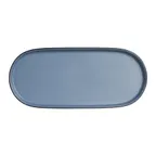image of Steelite 7830JB016 - Oval Melamine Plate, 11.375" x 5" x 0.875", Blues, 10-11" Size - 24/Case