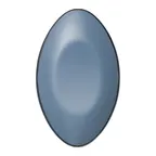 image of Steelite 7830JB021 Oval Melamine Plate, 9.75" x 5.875" x 1" Lagoon Blue, 8-9" Size - 24/Case