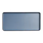 image of Steelite 7830JB022- Rectangle Melamine Plate 9.75" x 4.875" x 0.875",Blues, Dishwasher Safe - 24/Case
