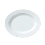image of Steelite 82000AND0117 Oval Bone China Platter, White, 13.75" x 10.75" x 1.375" - 6/Case