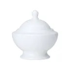 image of Steelite 82000AND0119 Sugar Bowl, 9 Oz, Bone China, Classic White, 4.5" x 2.75" With Lid - 1 Dozen