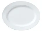 image of Steelite 82000AND0454 Oval Bone China Platter, 9" x 7.125" x 1" Whiteware, Oval Shape - 1 Dozen