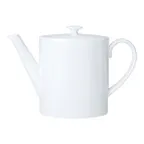 image of Steelite 82000AND0477 Oval Coffee Pot 1.0qt 27-38 Oz White Bone China 5.25"x3.75"x6.75" Lid - 6/Case