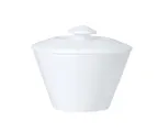 image of Steelite 82000AND0520 - Whiteware Sugar Bowl Lid, Bone China, Snipe Deco, 4" Diameter, 1 Dozen