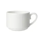 image of Steelite 82000AND0554 - Stackable Bone China Cup, 8 oz, Whiteware, 4.25"x3.125"x2.0", Banq - 1 Dozen