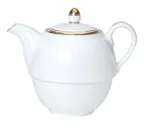 image of Steelite 82107AND0411BL - Signature Teapot Lid 2.25" x 1.625" Gold Finish Bone China - 6/Case