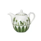 image of Steelite 82112AND0411B - Tea Teapot, 16 oz, 4.9" x 4" x 2.4" Bone China, Sultans Garden,Lid - 6/Case