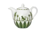 image of Steelite 82112AND0411BL Teapot Lid, 2.25" x 1.625", Signature Sultans Garden Bone China - 6/Case