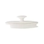image of Steelite 82122AND0337L - Oval Teapot Lid, 2 Cup, 3.875" x 2.375" x 1.375", Taupe Bone China - 6/Case