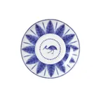 image of Steelite 82124AND0152V1 Espresso Saucer Coupe 4.75" x 0.75" Bone China Sultans Garden Blue - 1 Dozen