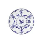 image of Steelite 82124AND0169 Tea For One Saucer Coupe, 5.75" x 0.75", China, Sultans Garden Blue - 1 Dozen
