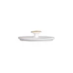 image of Steelite 82125AND0341 - Oval Bone China Sugar Lid, William Edwards, 4.125" x 2.875" x 1.0" - 1 Dozen