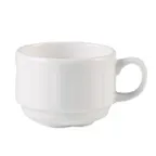 image of Steelite 9007C027 - Stacking China Cup, 7.5 oz, 4.375"x3.375"x2.375", Vitrified Finish - 36/Case