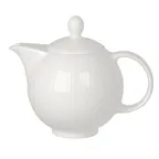 image of Steelite 9032C724 - 21oz Alumina Teapot, 7.6"x4.1"x5.0" (18-26oz), Oven Safe 530°F, Lid - 6/Case