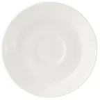 image of Steelite 9102C418 - Bianco 6.0" x 0.625" China Saucer, Oven Safe 530°F (275°C), Art Deco - 36/Case