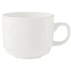 image of Steelite 9102C431 - 7.5 oz Bianco Stack Cup 4.25"x3.125"x2.75" China Safe to 530°F/275°C - 36/Case