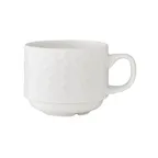 image of Steelite 9120C1300 - Stackable Cup 7.5 Oz, 4.25" x 2.625" Vitrified Ceramic Morella Finish - 1 Dozen