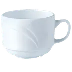 image of Steelite 9300C531 - Stack Cup 7.5 oz Alvo China, 4.375" x 2.5" Oven Safe 530°F/275°C - 36/Case