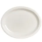 image of Steelite A100P242 - Narrow Rim Oval Platter 11.375" x 9" Vitrified China Oven Safe 400°F - 24/Case