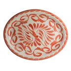 image of Steelite A121P142 - Oval China Platter, 12.25" x 9.125", Coral Finish, Rolled Edge, 1 Dozen