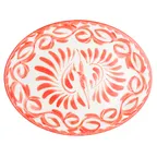 image of Steelite A121P245 Oval China Platter, 13.625" x 10.75" Narrow Rim, Coral Puebla China, 1 Dozen
