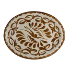 image of Steelite A122P245 - Oval Narrow‑Rim China Platter, 13.625" x 10.75" Brown Vitrified Puebla - 1 Dozen