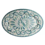 image of Steelite A125P140 - Oval Vitrified China Platter, Lagoon, Rolled Edge, 10.625" x 7.75" - 1 Dozen