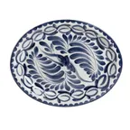 image of Steelite A130P245 - Oval China Platter, 13" x 10" Narrow Rim, Blue Anfora Vitrified China, 1 Dozen