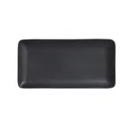image of Steelite A901P215 - Rectangular 12" x 6-1/4" China Platter Matte Black Finish - 1 Dozen