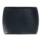 image of Steelite A901P251 - Rectangular 8" x 6" Vitrified China Platter, Anfora Sedona Black - 1 Dozen