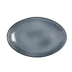 image of Steelite A940P128 Anfora Blue/Gray Glazed Oval China Platter 13-1/2" L x 9" W with Shadow Rim - 6/Case