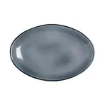 image of Steelite A940P129 - Oval China Platter 8" x 6", Blue/Gray Glaze with Shadow Rim - 1 Dozen
