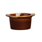 image of Steelite B008P130 - 9-3/4 oz Caramel Glaze Double-Handle Bowl, 2-3/8" H x 4" D, China, - 1 Dozen