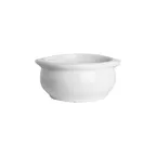 image of Steelite DCI12AUW - White Ceramic Onion Soup Bowl Handle 7 Oz (4½"x4"x2"), Oven/MW Safe- 1 Dozen