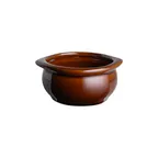 image of Steelite DCI12BLB - 10‑12 Oz Soup Bowl, 4‑1/4" Dia (5" Handle) x 2" H, Brown Ceramic - 1 Dozen
